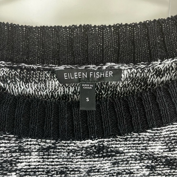 Eileen Fisher | Melange Twist Knit Linen Blend Boat Neck Sweater Size Small - Picture 5 of 6